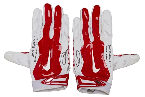 2014 Game Used and Signed Odell Beckham Jr. WR Gloves (JSA LOA and Player LOA)
